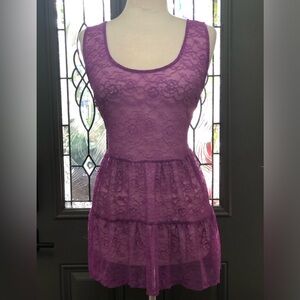 TORRID- Purple Lace Sleeveless Top